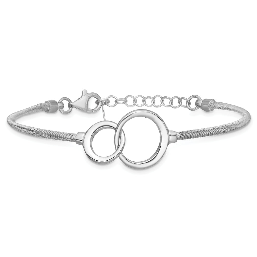 Sterling Silver Textured Bracelet, 8 in