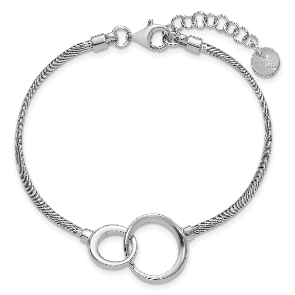 Sterling Silver Textured Bracelet, 8 in