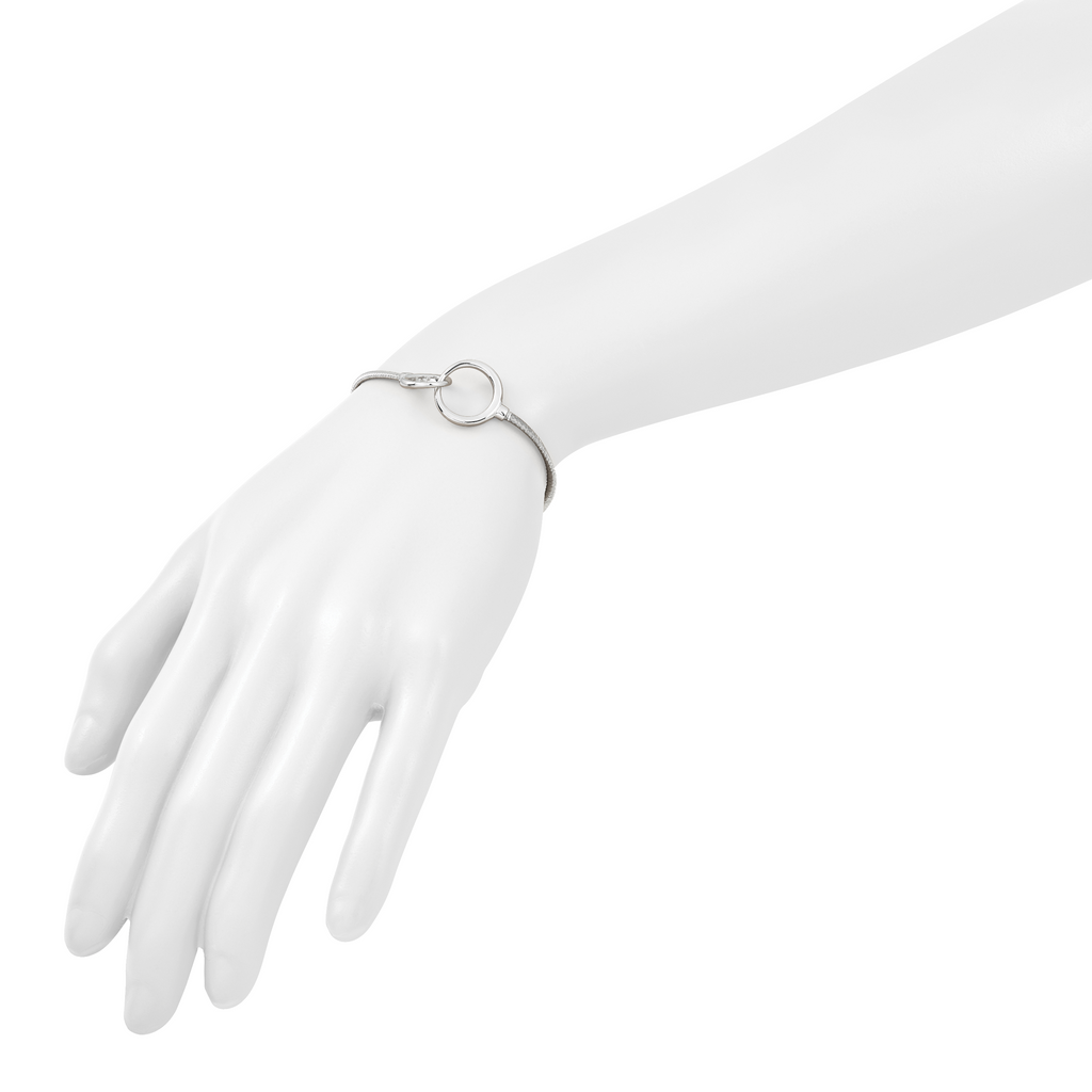 Sterling Silver Textured Bracelet, 8 in