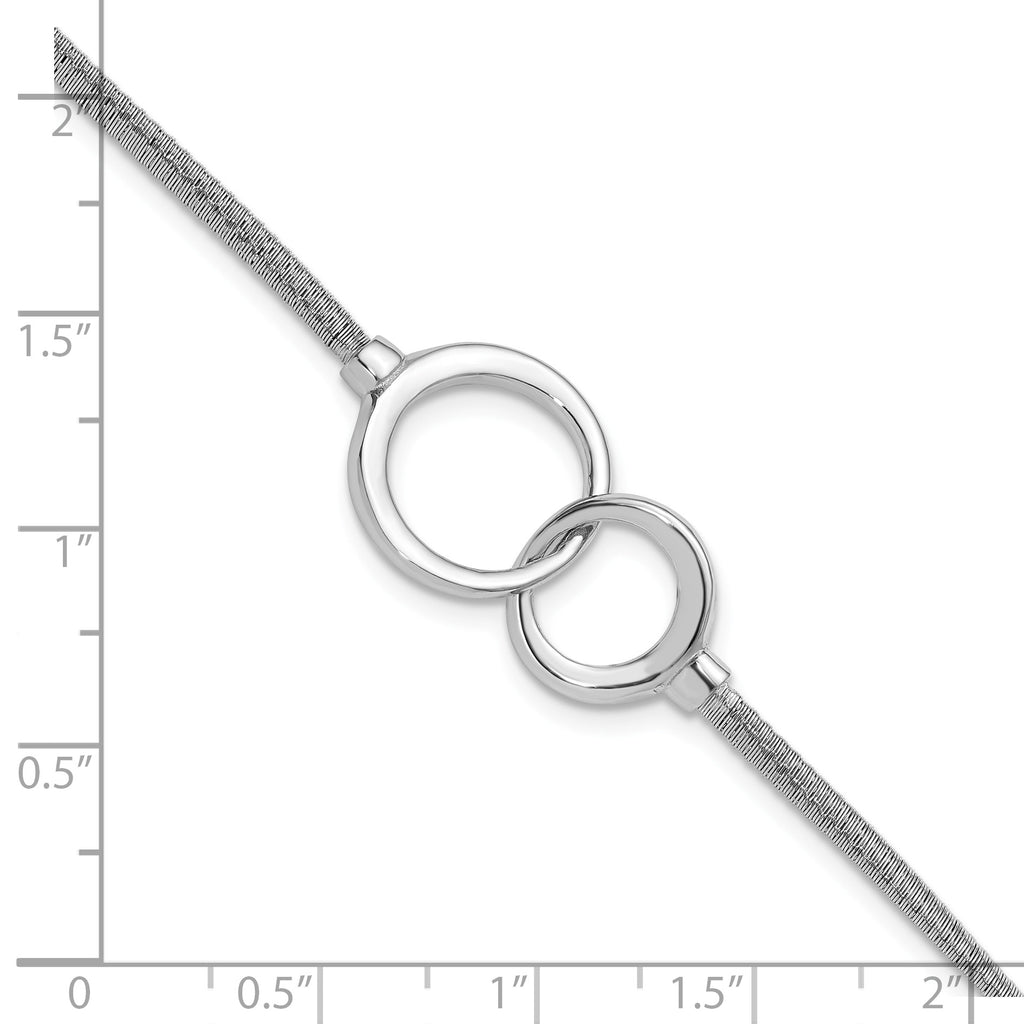 Sterling Silver Textured Bracelet, 8 in