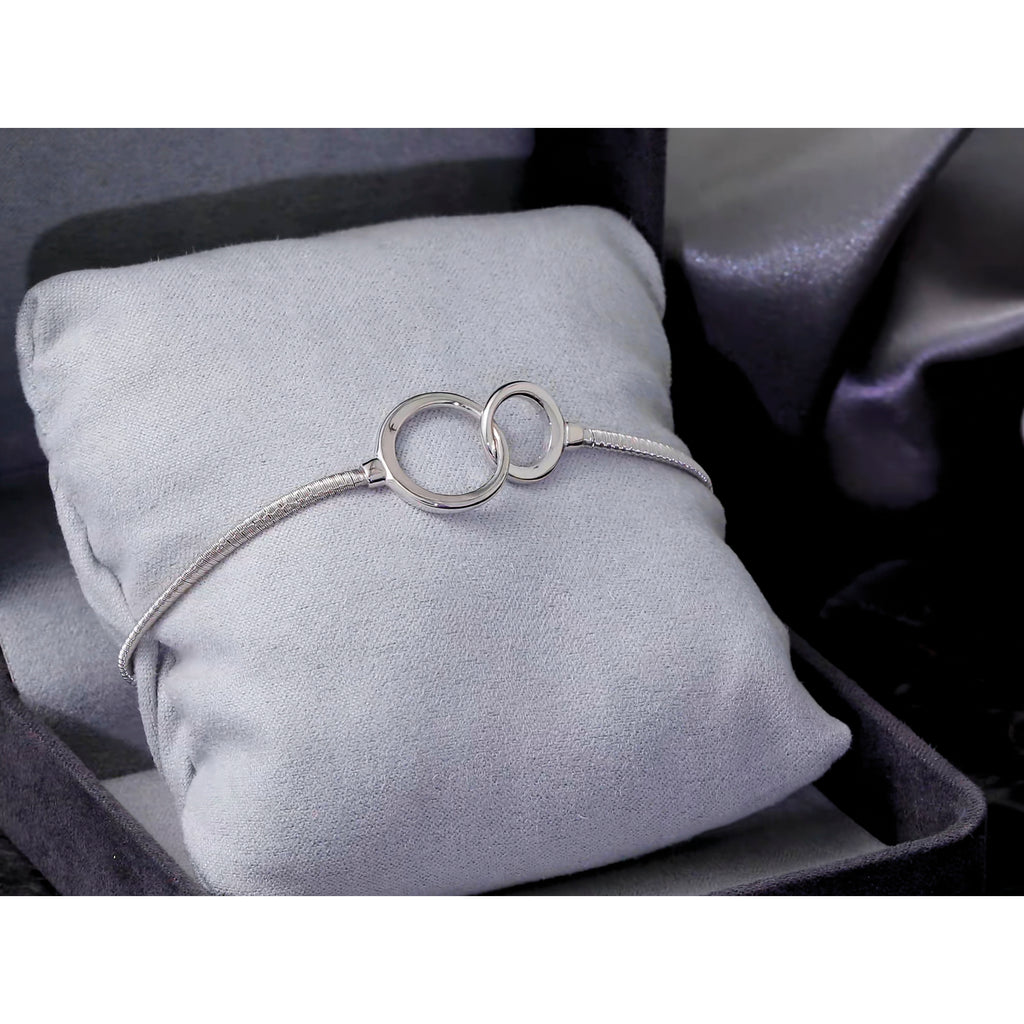 Sterling Silver Textured Bracelet, 8 in