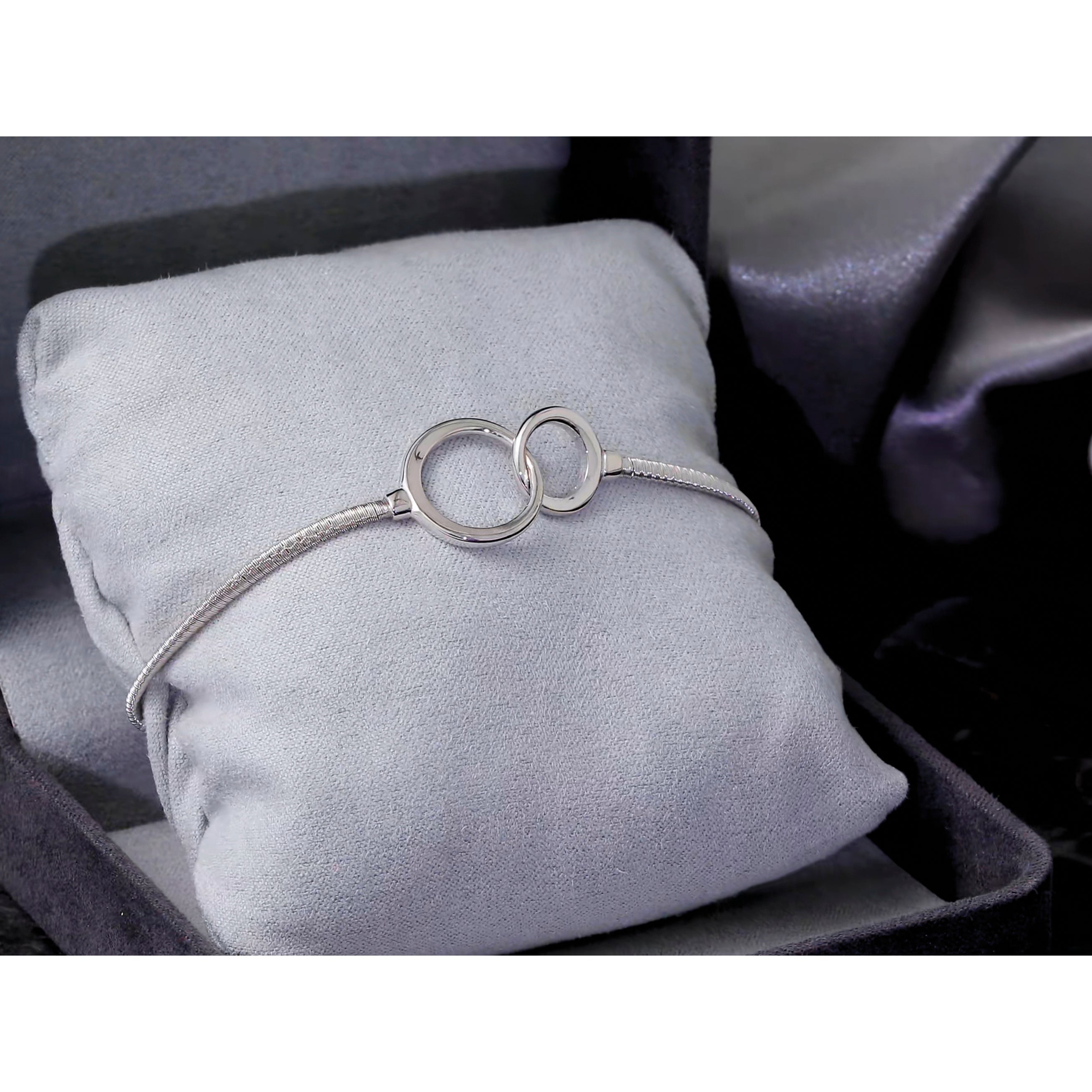 Sterling Silver Textured Bracelet, 8 in
