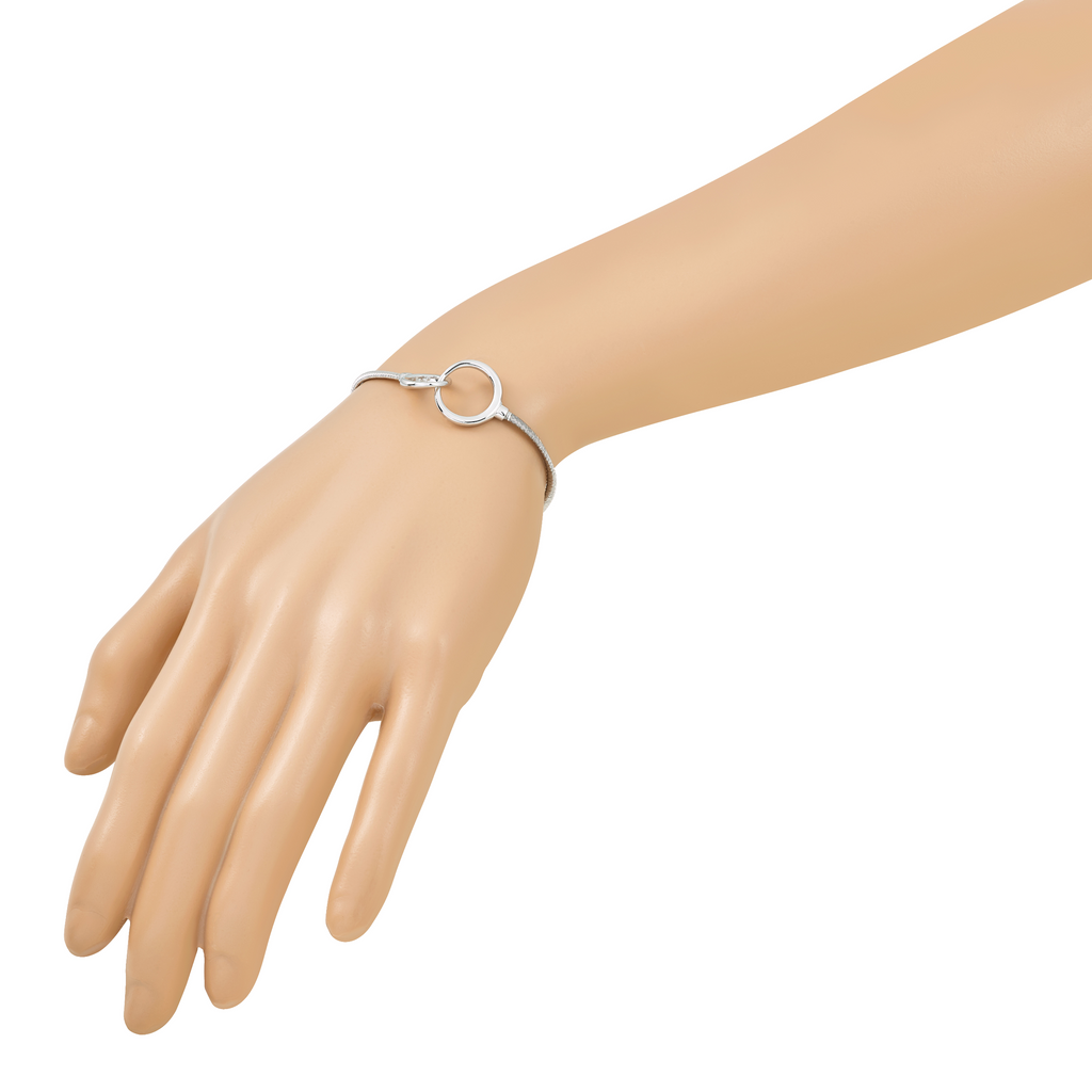 Sterling Silver Textured Bracelet, 8 in