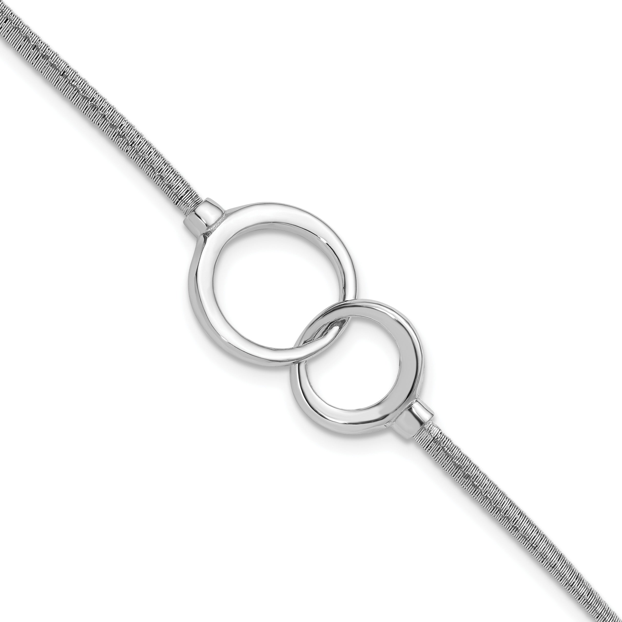 Sterling Silver Textured Bracelet, 8 in