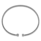 Sterling Silver Textured Brushed & Polished Cuff Bracelet
