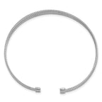 Sterling Silver Grooved Cuff Bracelet