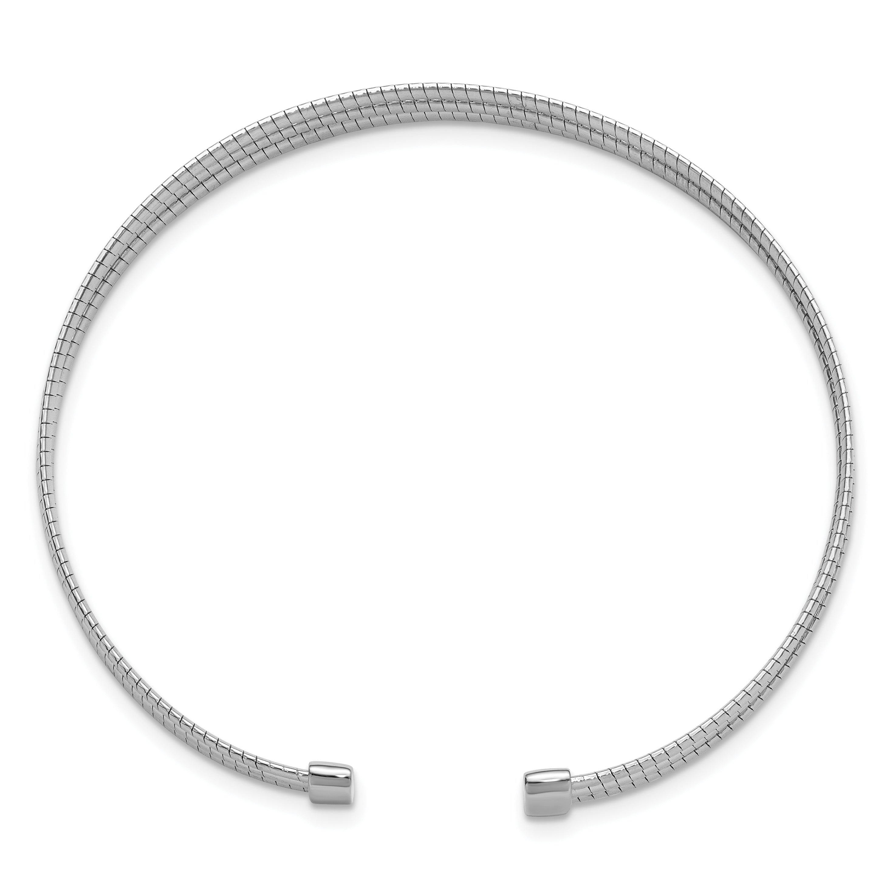 Sterling Silver Grooved Cuff Bracelet