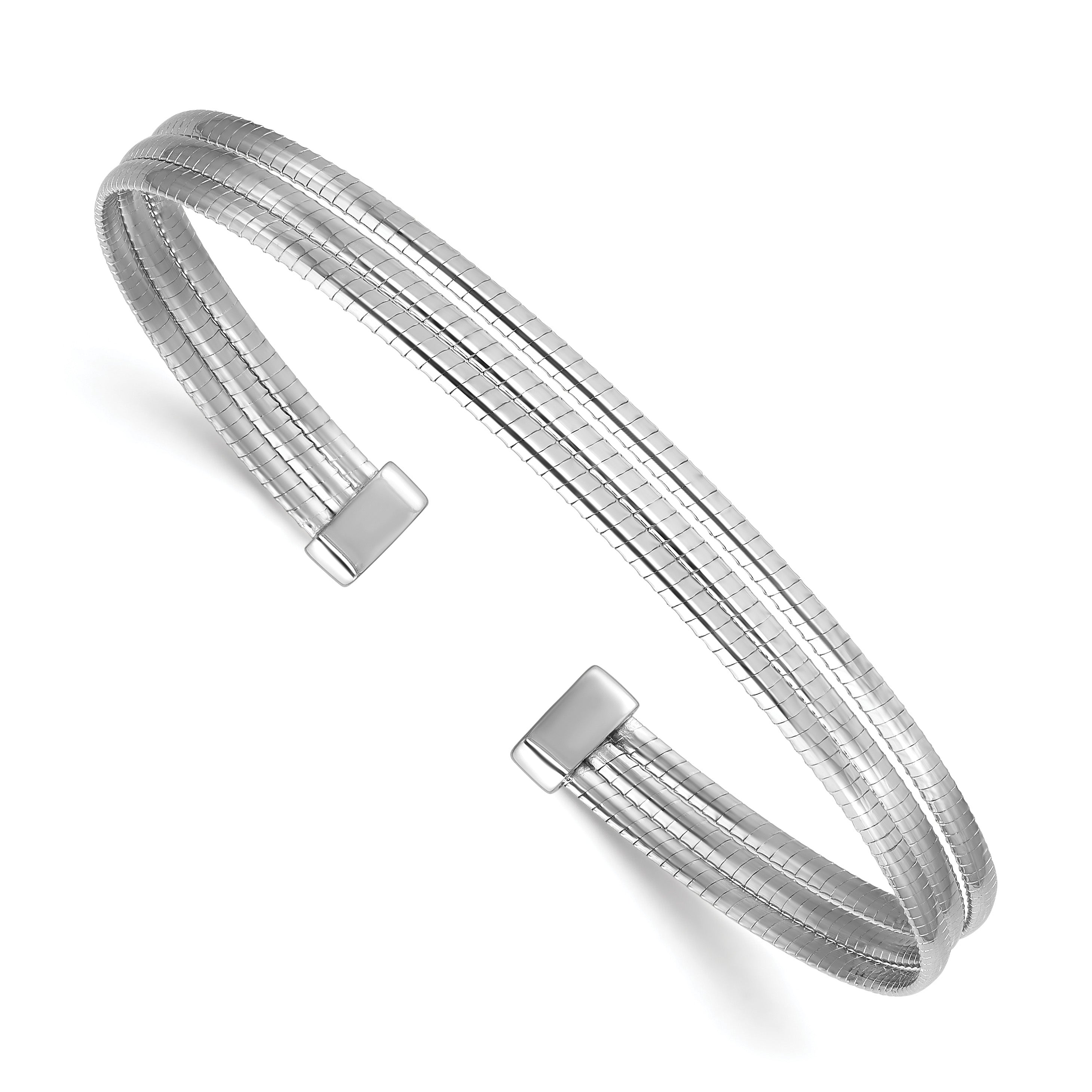 Sterling Silver Grooved Cuff Bracelet Main image