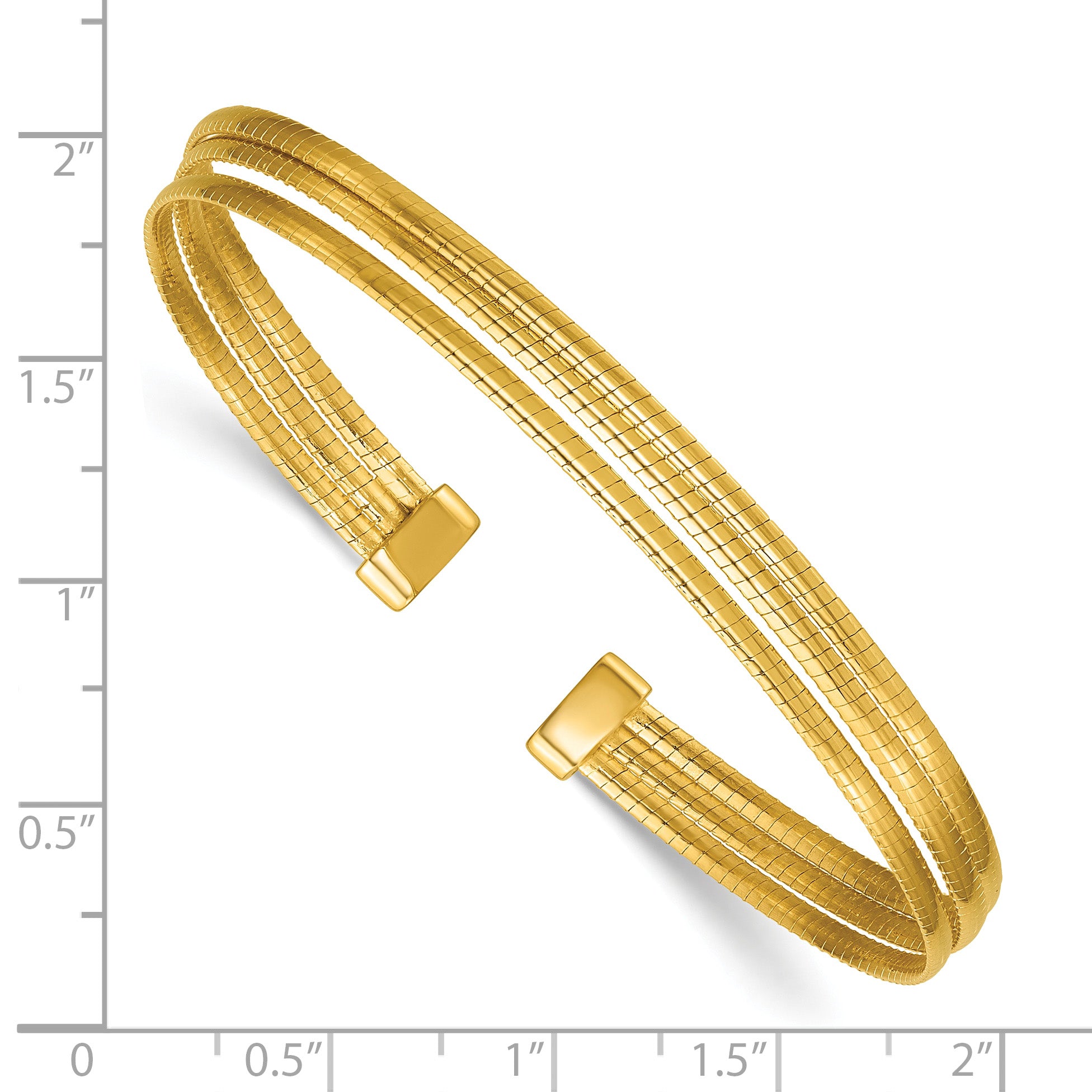 Gold-Plated Sterling Silver Textured Cuff Bracelet