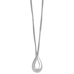 Sterling Silver Textured Pendant Necklace