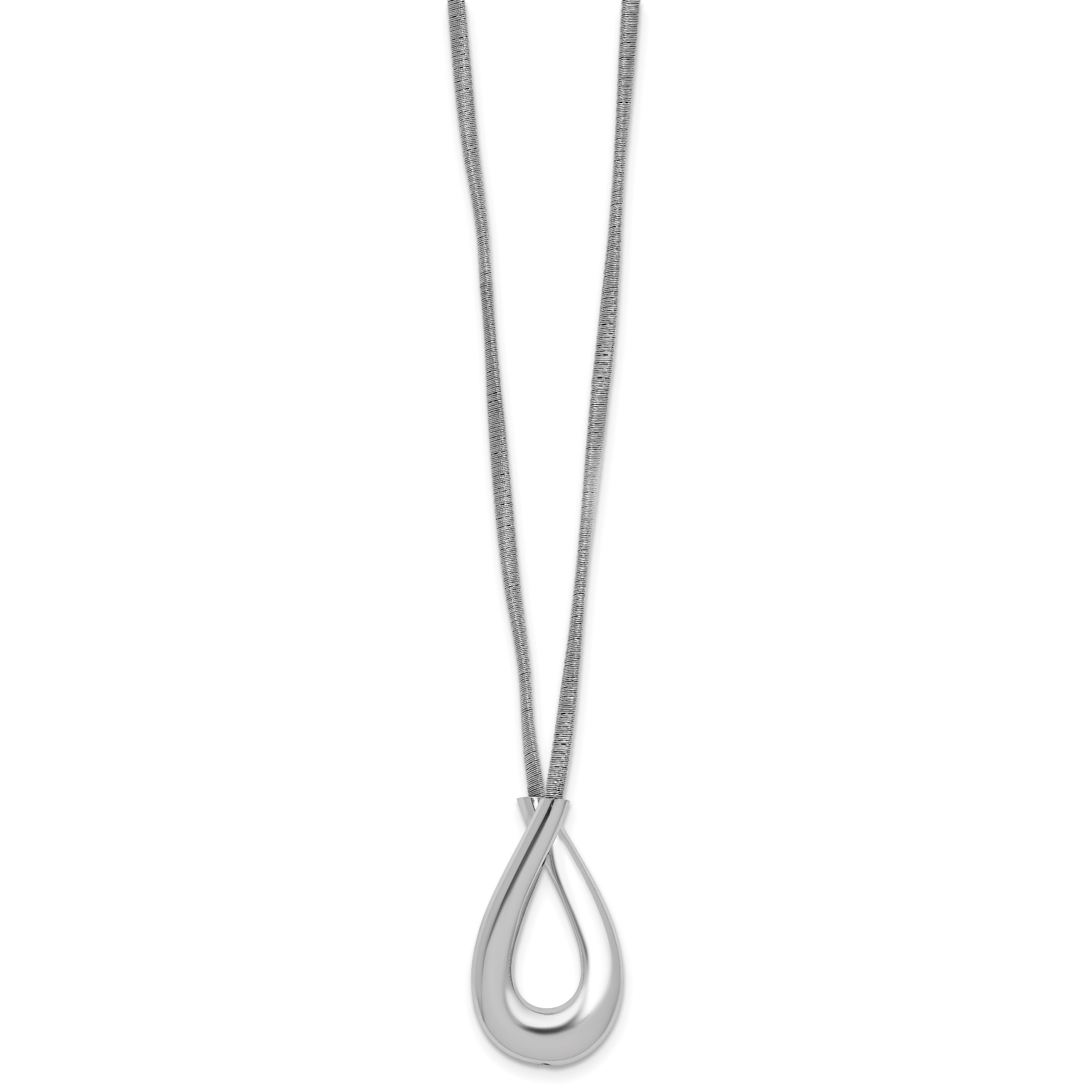 Sterling Silver Textured Pendant Necklace