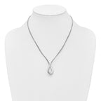 Sterling Silver Textured Pendant Necklace