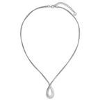 Sterling Silver Textured Pendant Necklace