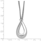 Sterling Silver Textured Pendant Necklace