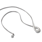 Sterling Silver Textured Pendant Necklace