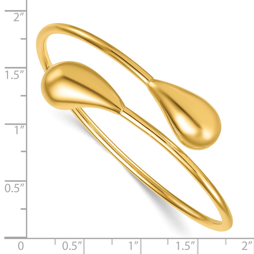 Gold-Plated Sterling Silver Polished Cuff Bracelet
