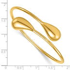 Gold-Plated Sterling Silver Polished Cuff Bracelet