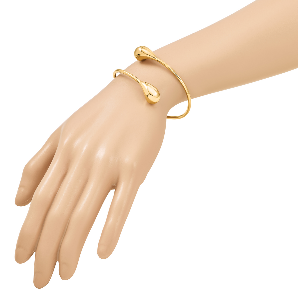 Gold-Plated Sterling Silver Polished Cuff Bracelet