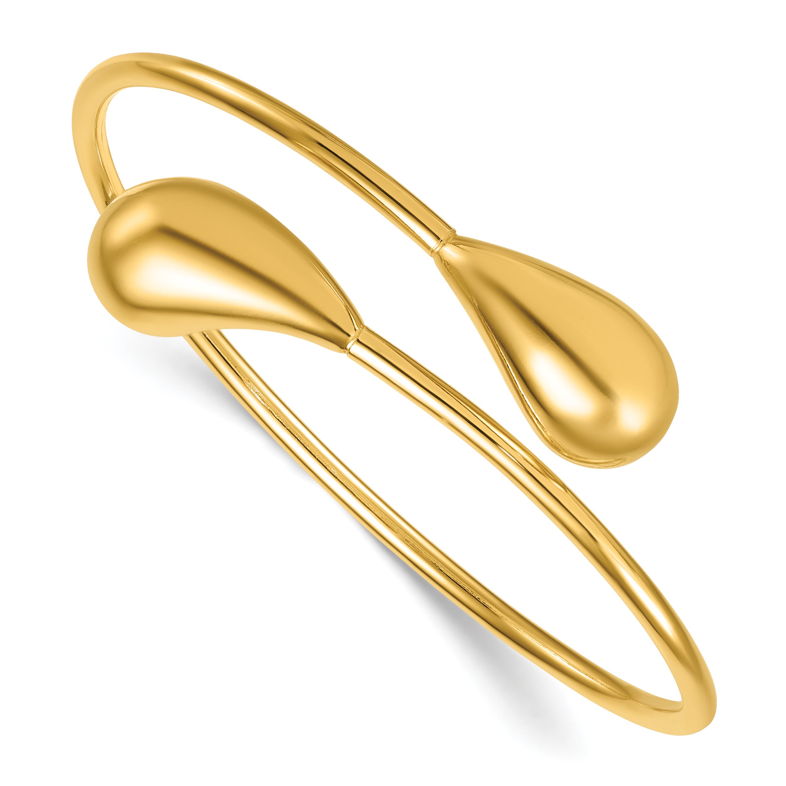 Gold-Plated Sterling Silver Polished Cuff Bracelet