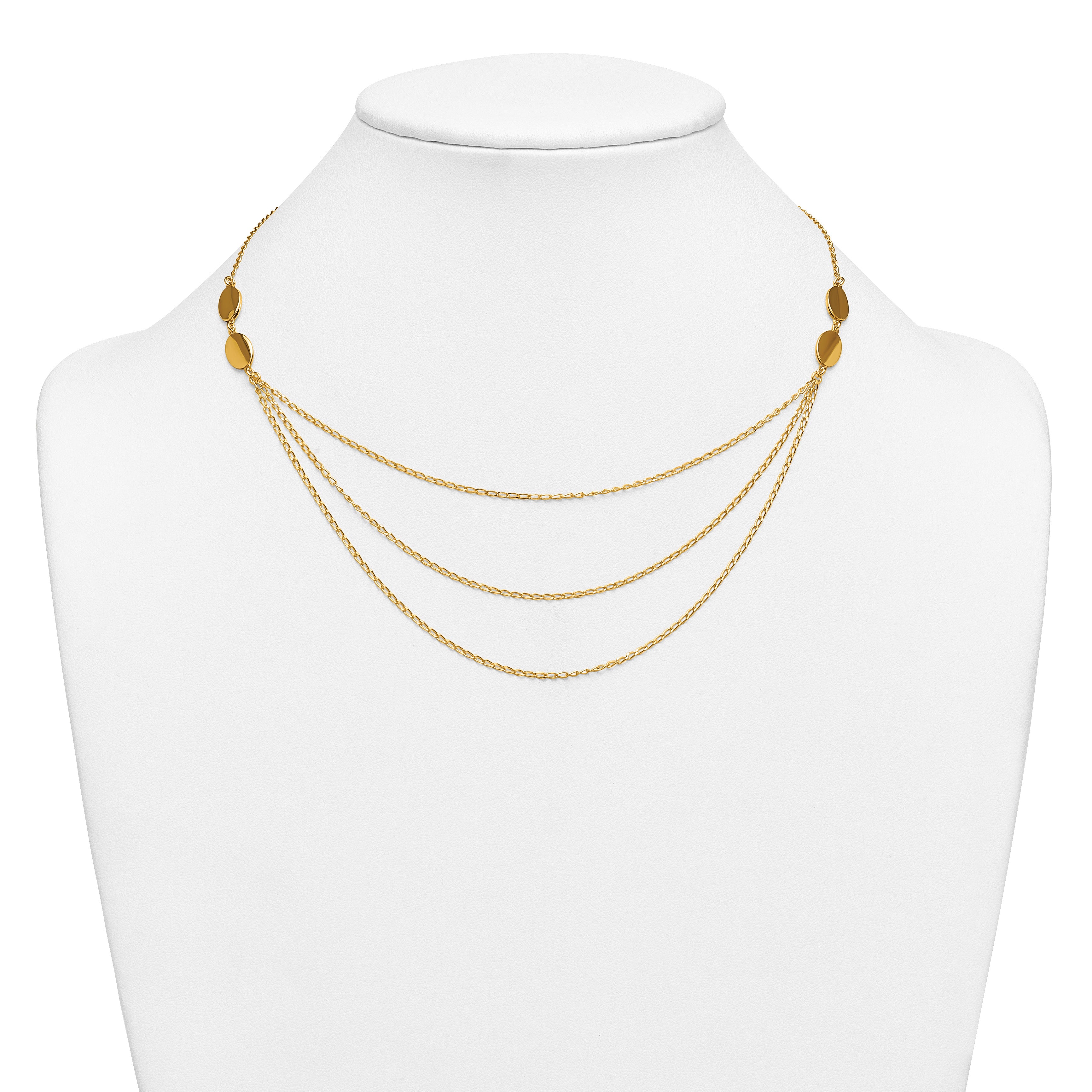 Gold-Plated Sterling Silver Polished Open Link Chain Necklace, 18 in