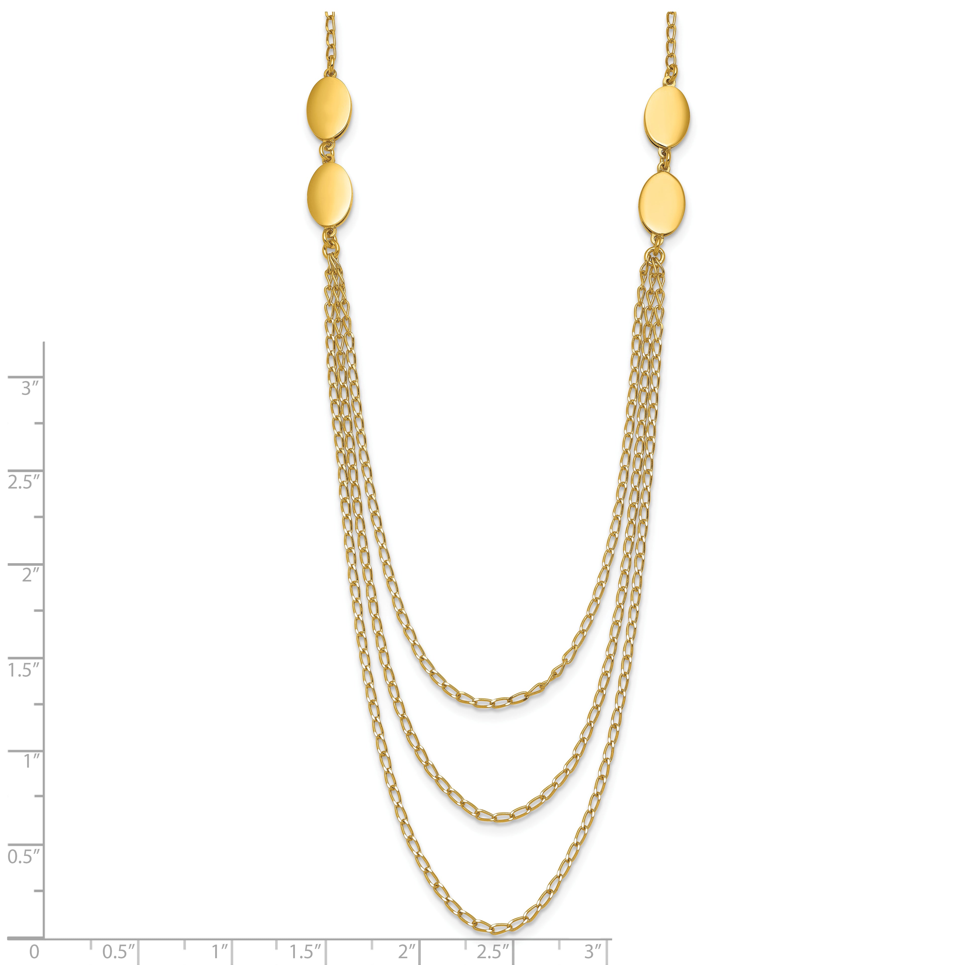 Gold-Plated Sterling Silver Polished Open Link Chain Necklace, 18 in