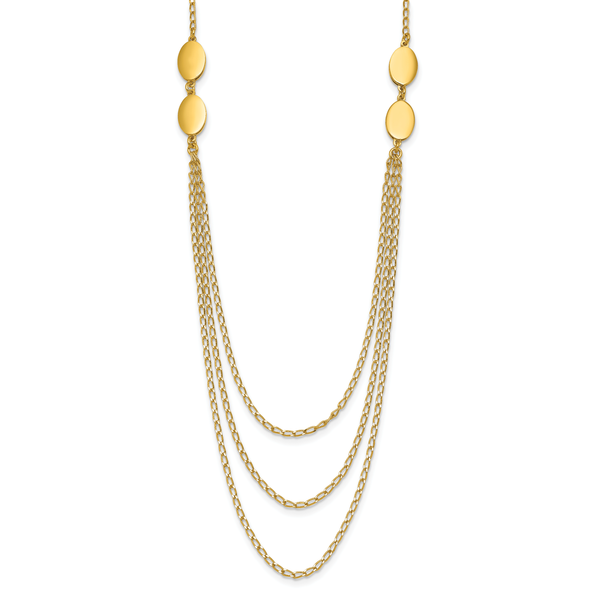 Gold-Plated Sterling Silver Polished Open Link Chain Necklace, 18 in Main image