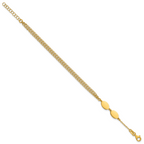 Gold-Plated Sterling Silver Polished Link Bracelet, 8 in