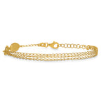 Gold-Plated Sterling Silver Polished Link Bracelet, 8 in