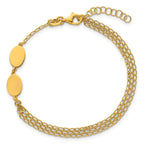 Gold-Plated Sterling Silver Polished Link Bracelet, 8 in