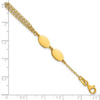 Gold-Plated Sterling Silver Polished Link Bracelet, 8 in