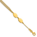 Gold-Plated Sterling Silver Polished Link Bracelet, 8 in