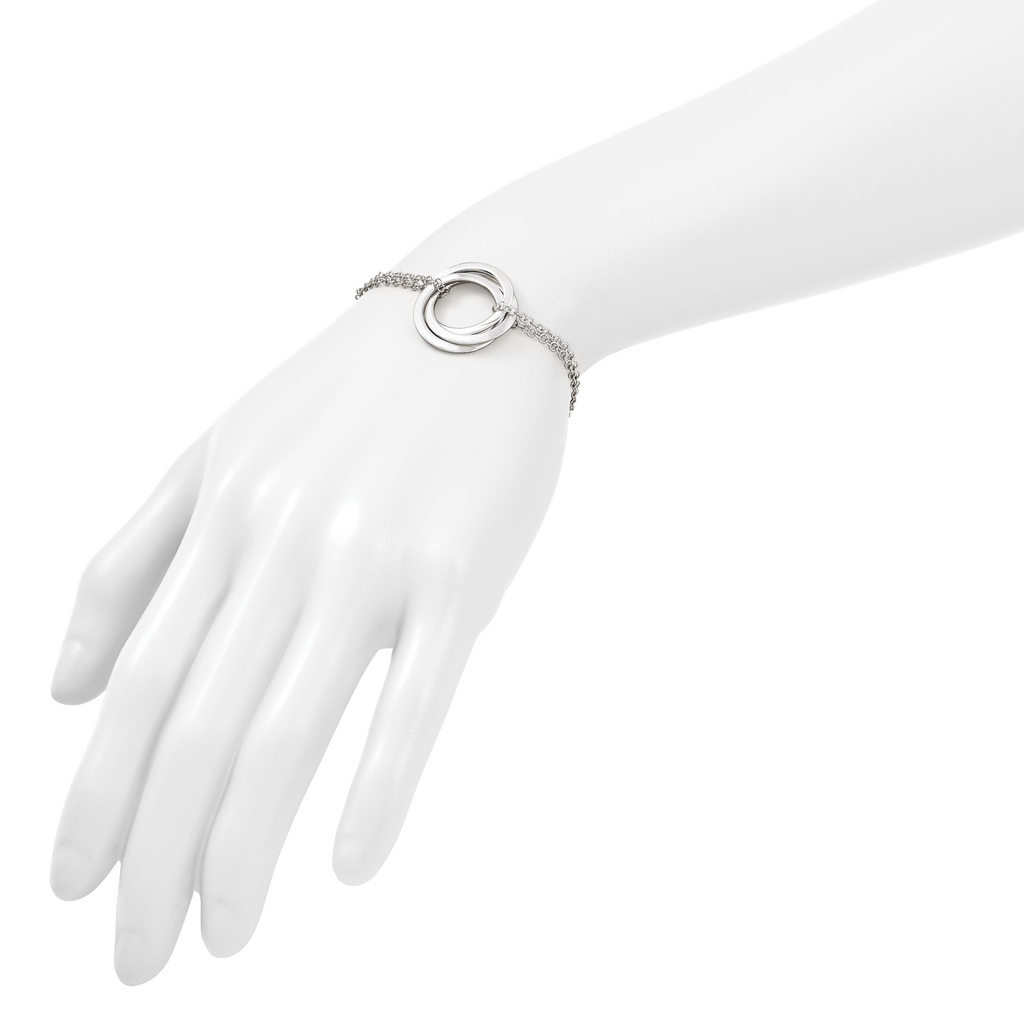 Sterling Silver Brushed & Polished Cable Cable Chain Bracelet