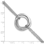 Sterling Silver Brushed & Polished Cable Cable Chain Bracelet