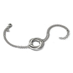 Sterling Silver Brushed & Polished Cable Cable Chain Bracelet