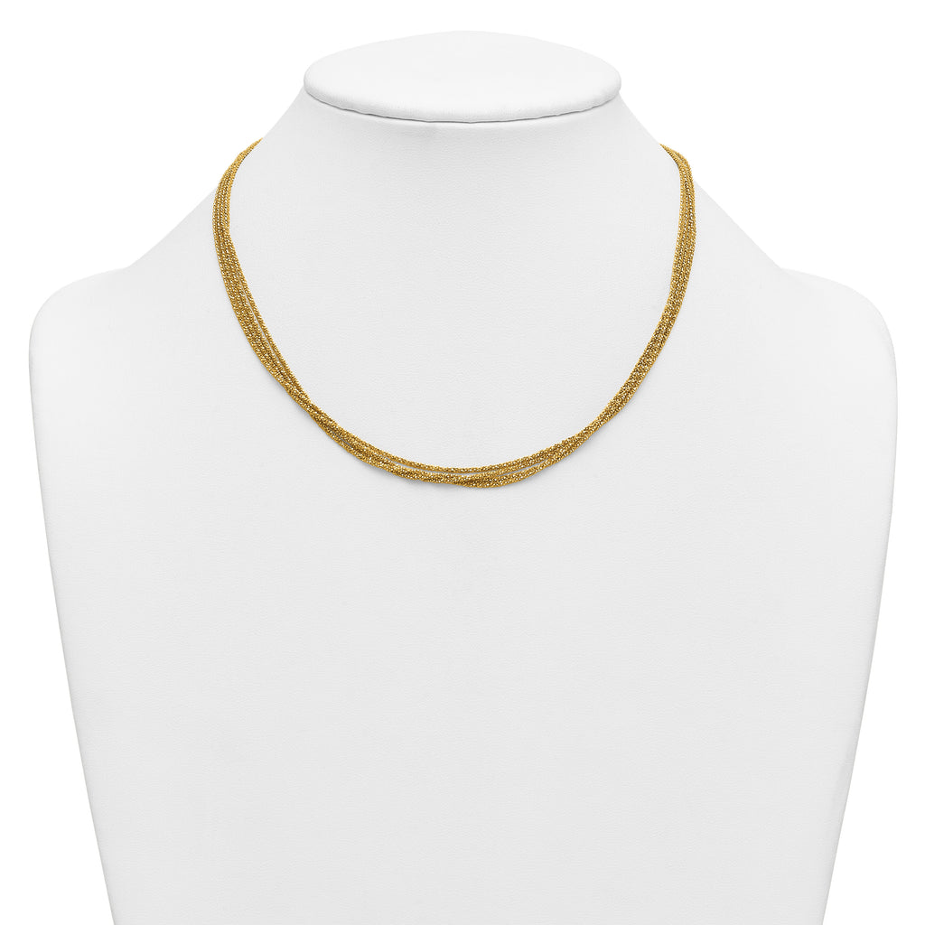 Gold-Plated Sterling Silver Polished Necklace