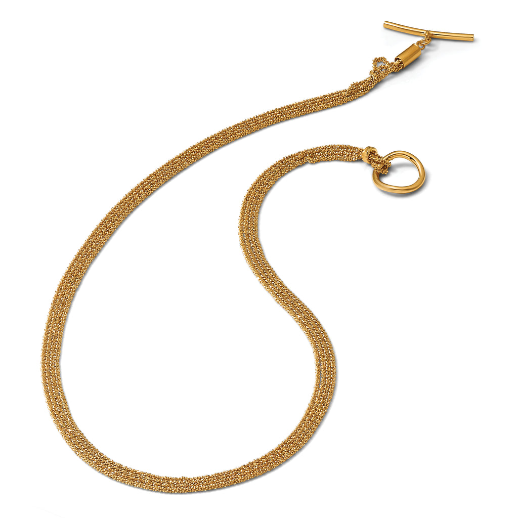 Gold-Plated Sterling Silver Polished Necklace