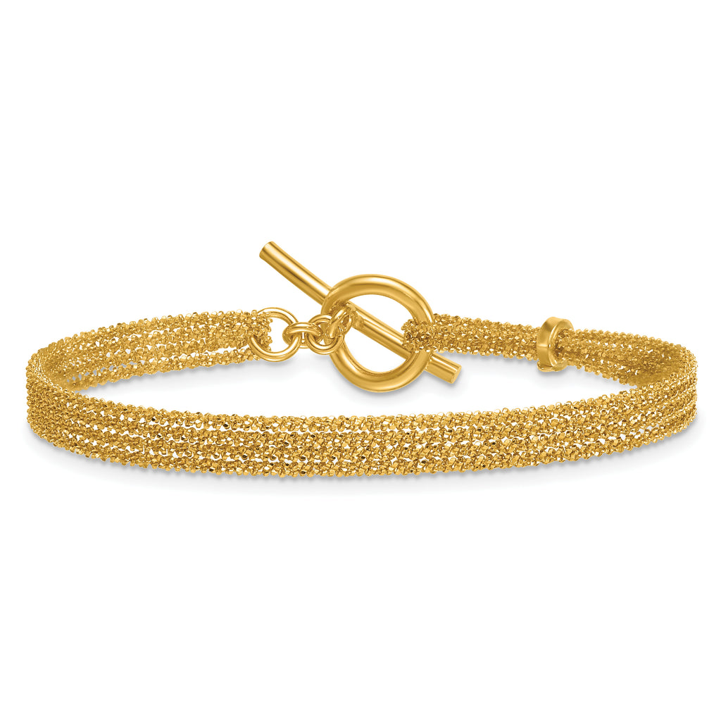 Gold-Plated Sterling Silver Polished Bracelet, 7.5 in