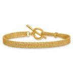 Gold-Plated Sterling Silver Polished Bracelet, 7.5 in