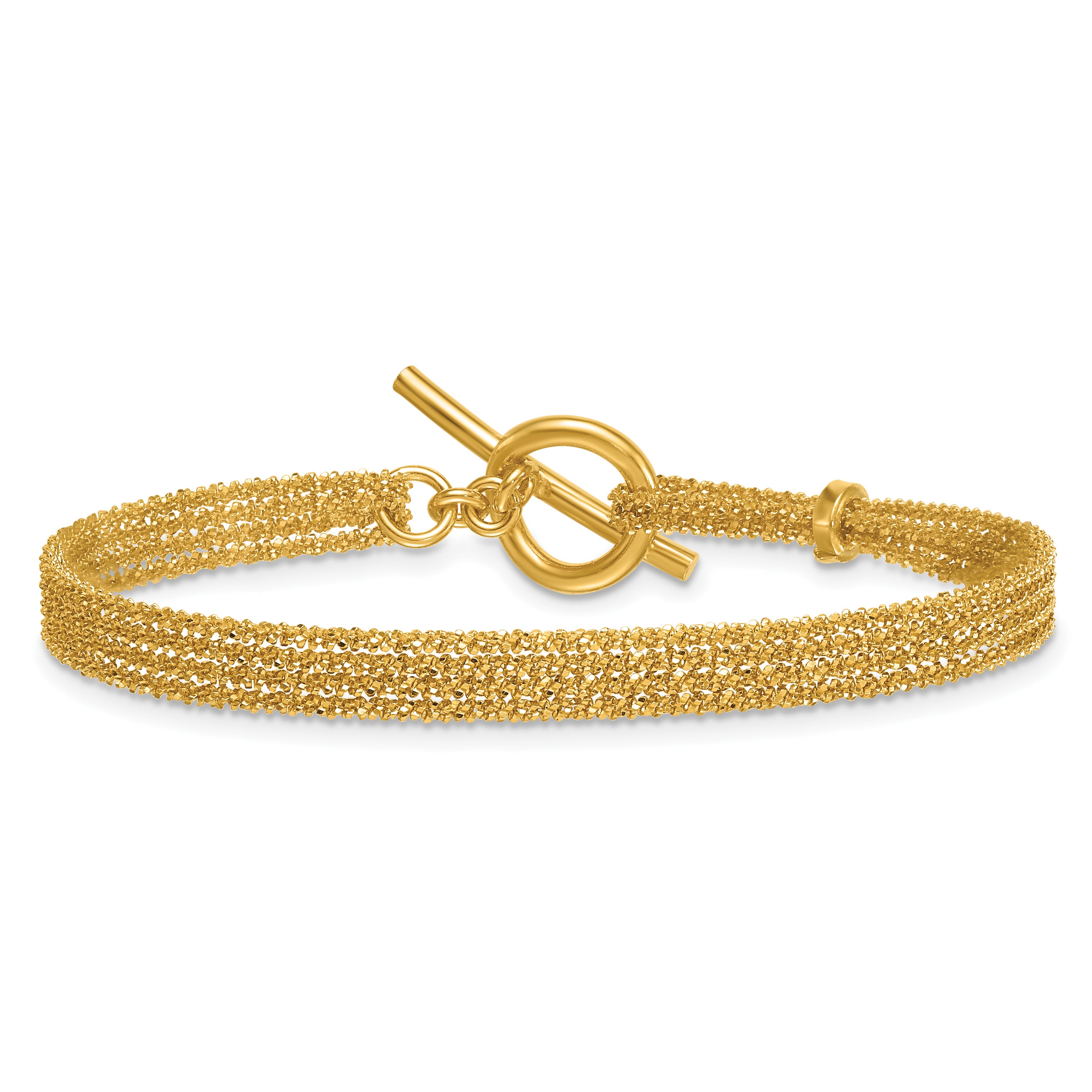 Gold-Plated Sterling Silver Polished Bracelet, 7.5 in
