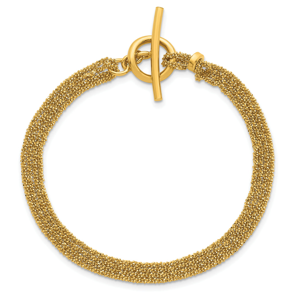 Gold-Plated Sterling Silver Polished Bracelet, 7.5 in