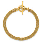Gold-Plated Sterling Silver Polished Bracelet, 7.5 in