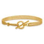 Gold-Plated Sterling Silver Polished Bracelet, 7.5 in
