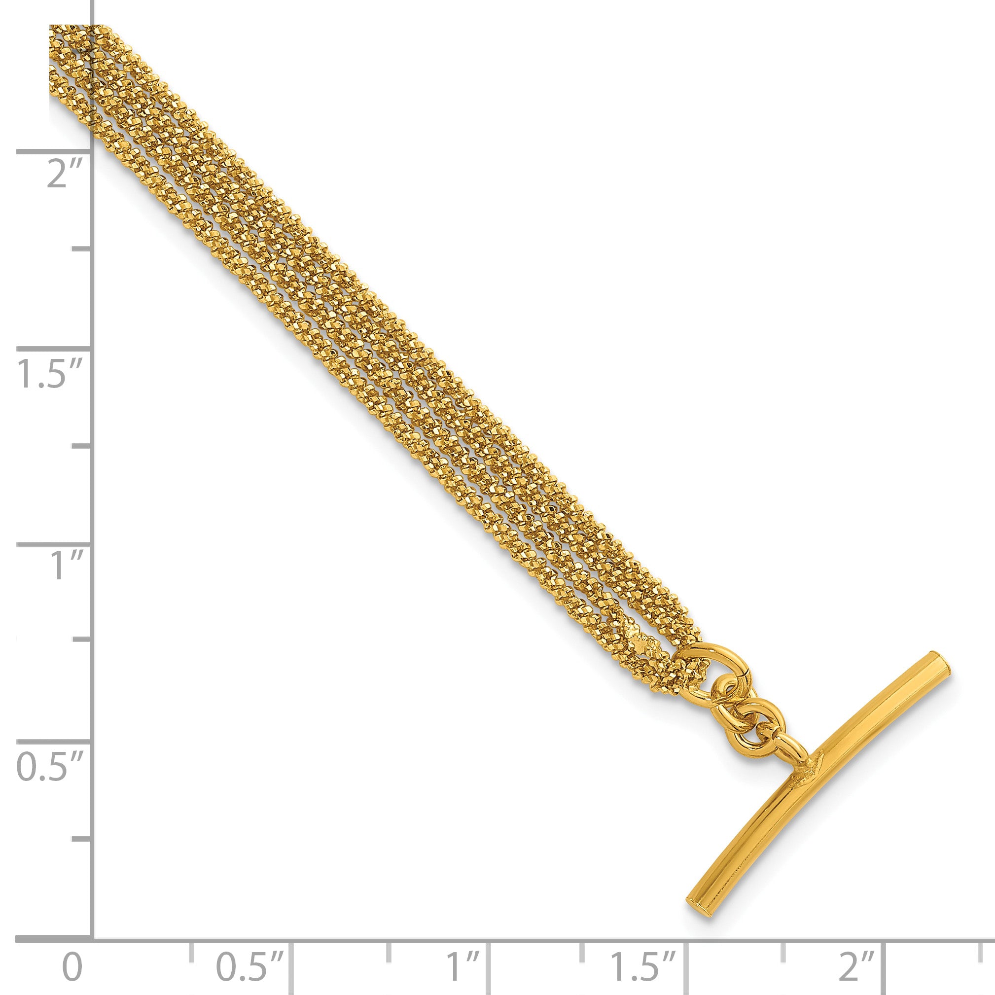 Gold-Plated Sterling Silver Polished Bracelet, 7.5 in