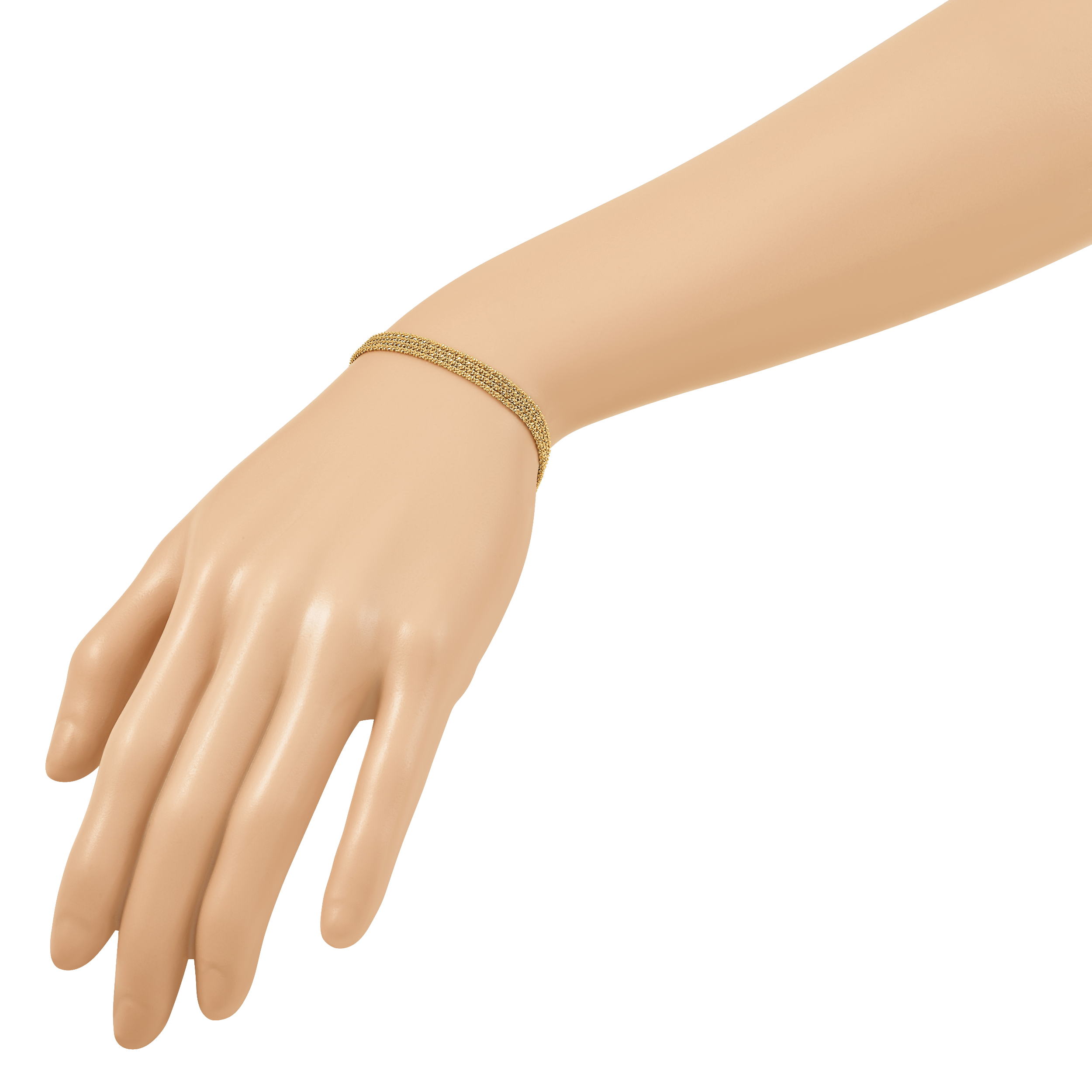 Gold-Plated Sterling Silver Polished Bracelet, 7.5 in