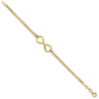 Sterling Silver Gold-plated Infinity Symbol Bracelet