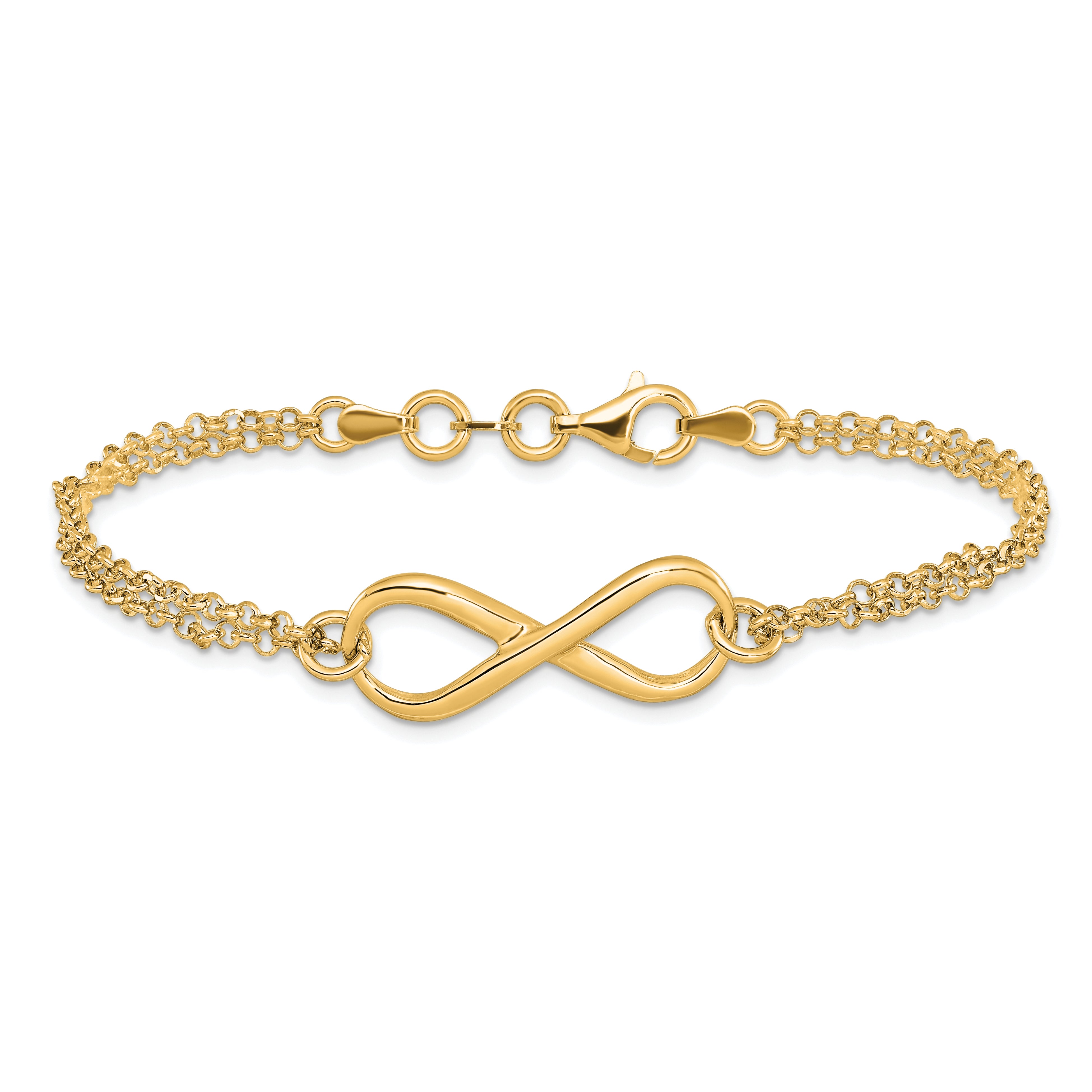 Sterling Silver Gold-plated Infinity Symbol Bracelet