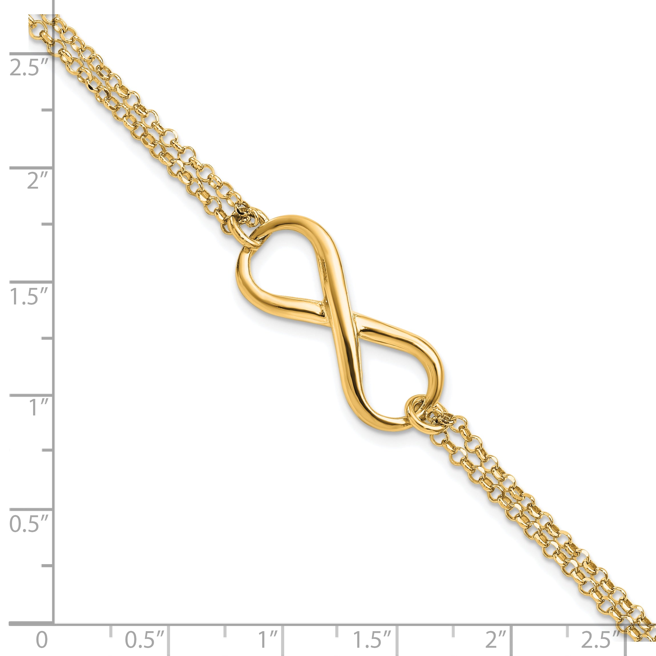 Sterling Silver Gold-plated Infinity Symbol Bracelet