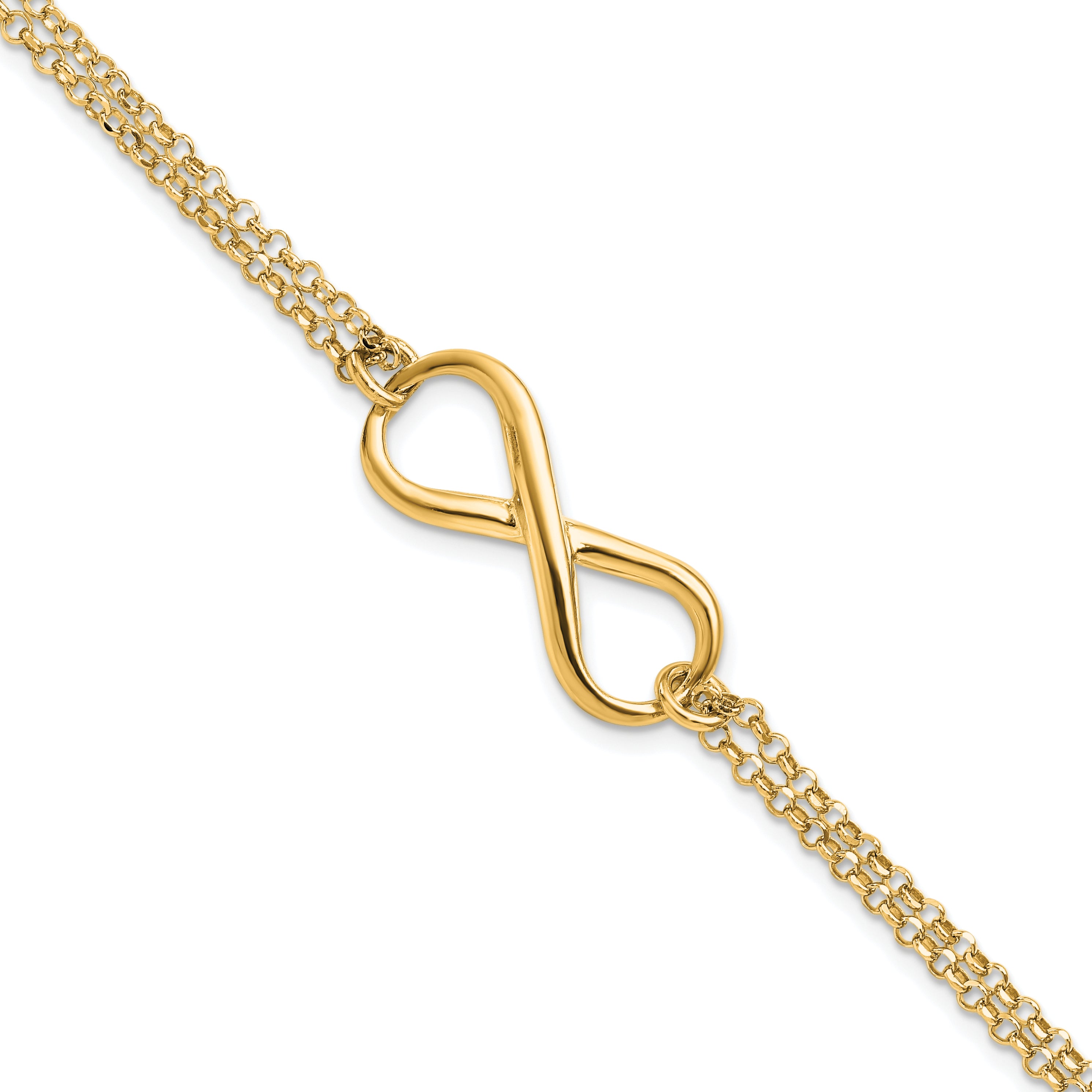 Sterling Silver Gold-plated Infinity Symbol Bracelet