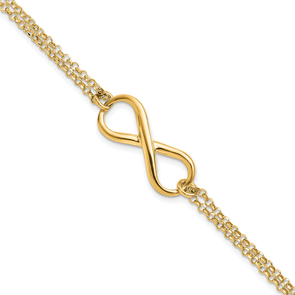 Sterling Silver Gold-plated Infinity Symbol Bracelet