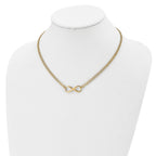Sterling Silver Gold-plated Polished Infinity Symbol Necklace